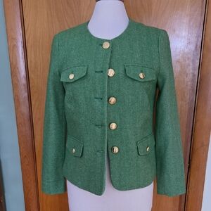 NWOT Talbots Shetland Lady Jacket, Green, Size 6